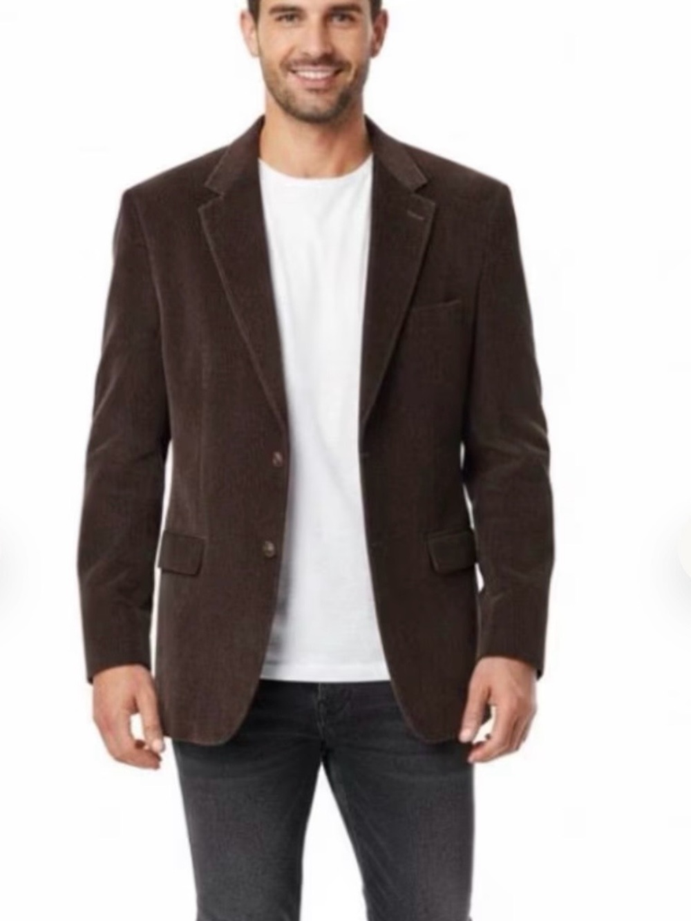 Ralph Lauren Mens Brown Corduroy Blazer Paisley Lining - Size 46R Sport Jacket